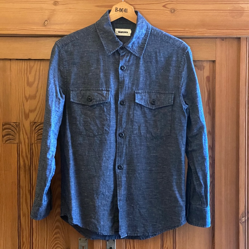 Taylor Stitch Dark Blue Long Sleeve Shirt XS/36